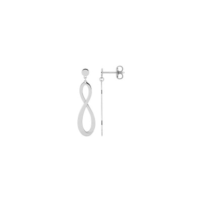Boucles d'oreilles pendantes  en argent rhodié