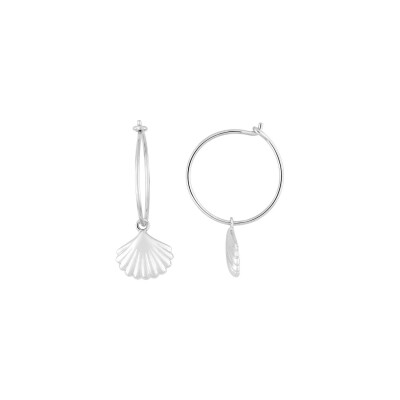 Boucles d'oreilles en argent rhodié