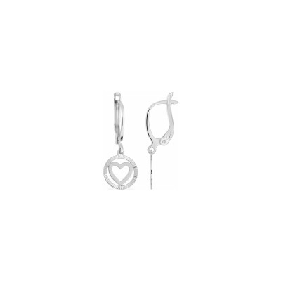 Boucles d'oreilles pendantes en argent rhodié