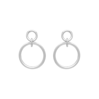 Boucles d'oreilles pendantes en argent rhodié