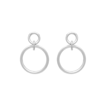 Boucles d'oreilles pendantes en argent rhodié