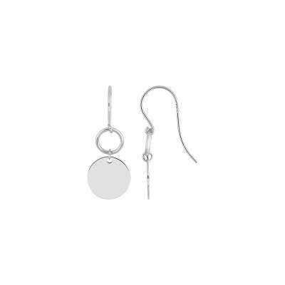 Boucles d'oreilles crochet en argent rhodié