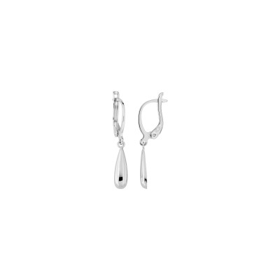 Boucles d'oreilles pendantes  en argent rhodié