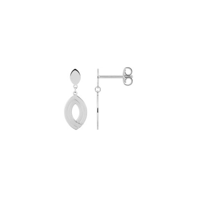 Boucles d'oreilles pendantes  en argent rhodié