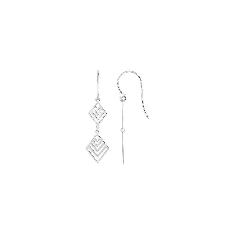 Boucles d'oreilles crochet en argent rhodié