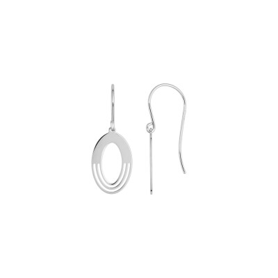 Boucles d'oreilles crochet en argent rhodié