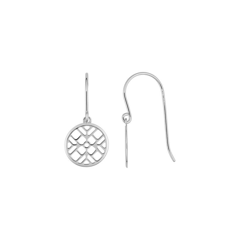 Boucles d'oreilles crochet en argent rhodié