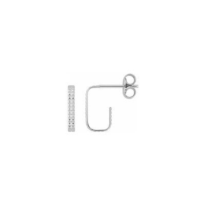 Boucles d'oreilles créoles en argent rhodié