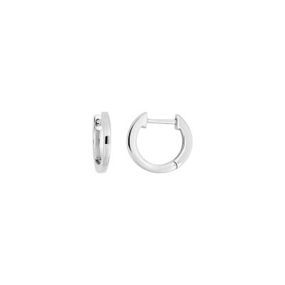 Boucles d'oreilles créoles  en argent rhodié