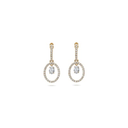 Doux earrings, rose gold and diamonds