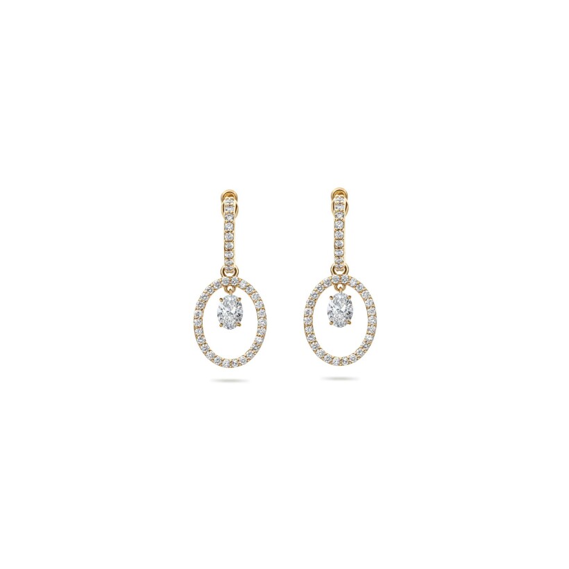 Doux earrings, rose gold and diamonds