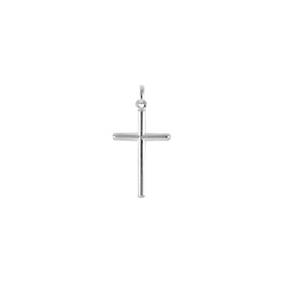 Pendentif croix en argent rhodié