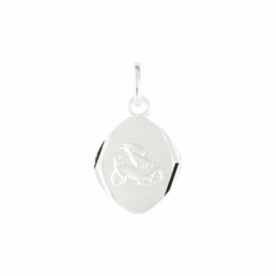 Pendentif zodiaque capricorne en argent rhodié