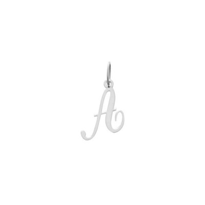 Pendentif initiale lettre A en argent rhodié