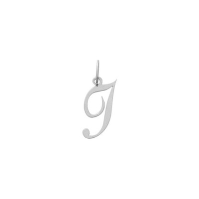 Pendentif initiale lettre I en argent rhodié