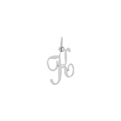 Pendentif initiale lettre K en argent rhodié