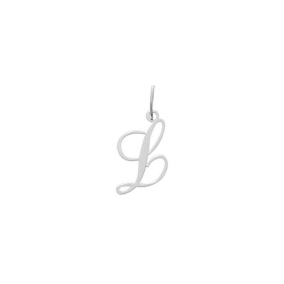 Pendentif initiale lettre L en argent rhodié