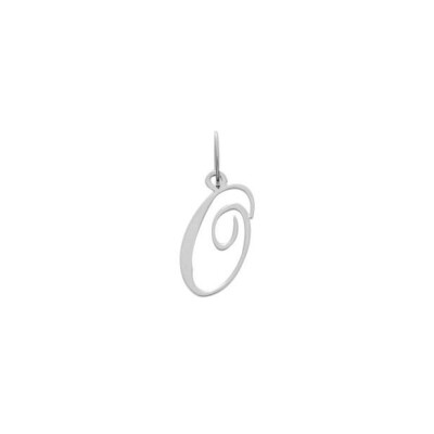 Pendentif initiale lettre O en argent rhodié