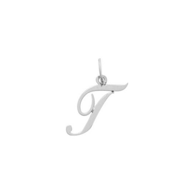 Pendentif initiale lettre T en argent rhodié