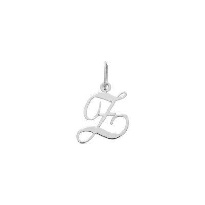 Pendentif initiale lettre Z en argent rhodié