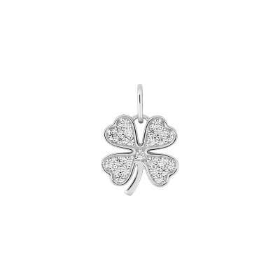 Pendentif en argent rhodié et oxyde de zirconium