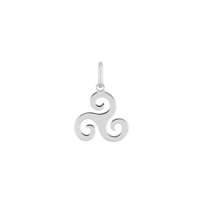 Pendentif croix basque en argent rhodié