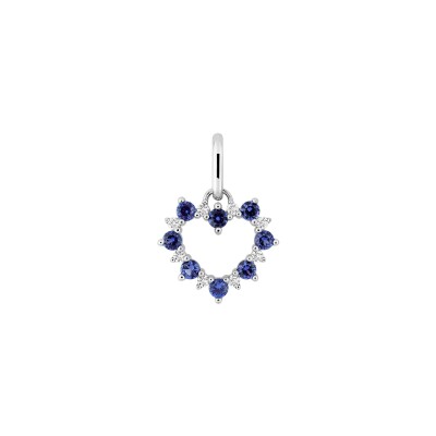 Pendentif en argent rhodié et oxyde de zirconium