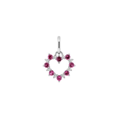 Pendentif en argent rhodié et oxyde de zirconium