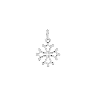 Pendentif croix occitane en argent rhodié