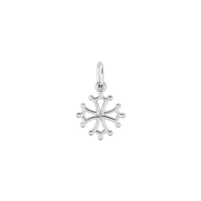Pendentif croix occitane en argent rhodié