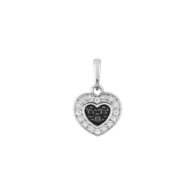 Pendentif en argent rhodié et oxyde de zirconium