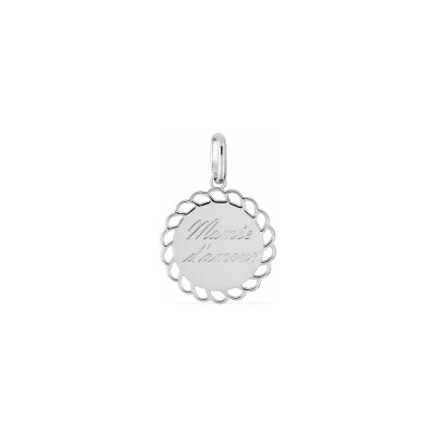 Pendentif en argent rhodié