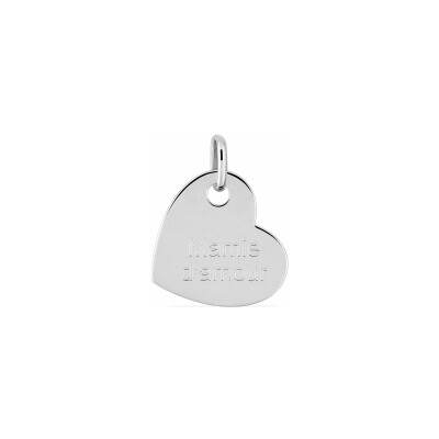 Pendentif en argent rhodié