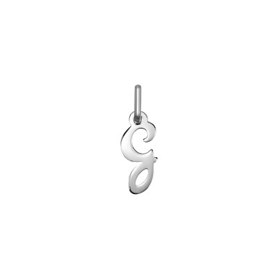 Pendentif initiale lettre G en argent rhodié