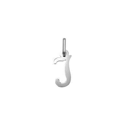 Pendentif initiale lettre I en argent rhodié