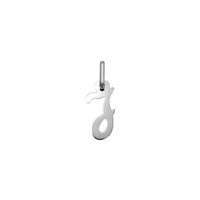 Pendentif initiale lettre J en argent rhodié