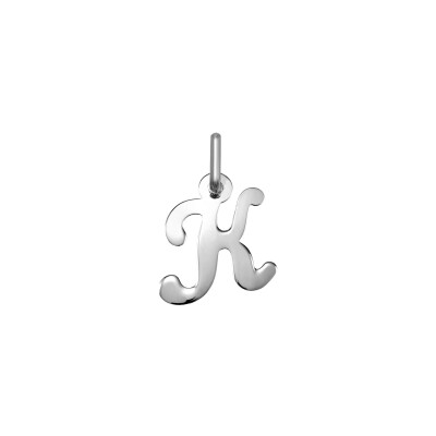 Pendentif initiale lettre K en argent rhodié