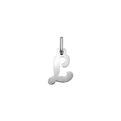 Pendentif initiale lettre L en argent rhodié