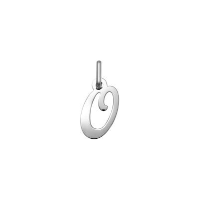 Pendentif initiale lettre O en argent rhodié