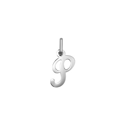 Pendentif initiale lettre P en argent rhodié