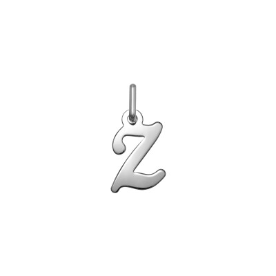 Pendentif initiale lettre Z en argent rhodié