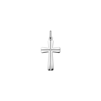 Pendentif Croix en argent rhodié