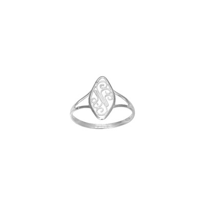 Bague en argent rhodié