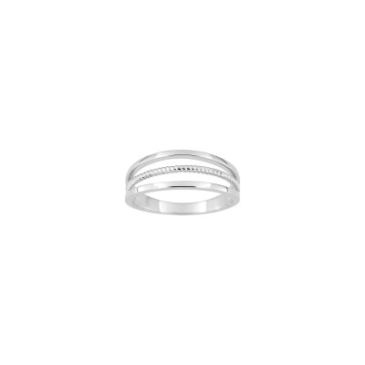 Bague en argent rhodié