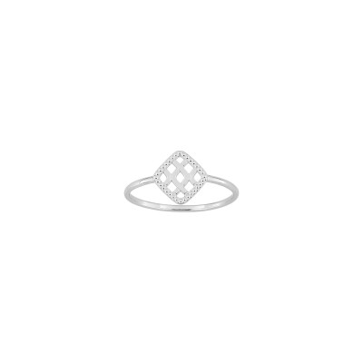 Bague en argent rhodié