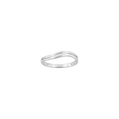 Bague en argent rhodié