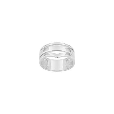 Bague en argent rhodié