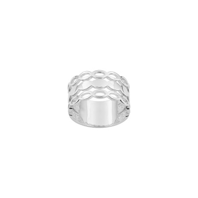 Bague en argent rhodié