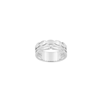 Bague en argent rhodié