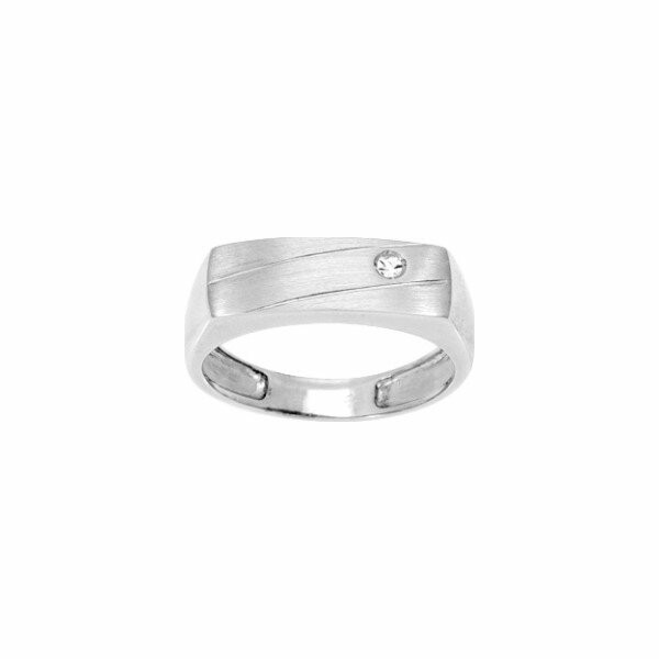 Bague en argent et oxyde de zirconium